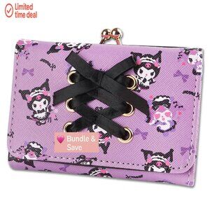 Trifold Wallet with 4 Card Slots, Coin Pouch, Compact Faux Leather